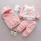 Winter plus velvet padded sweater three-piece set